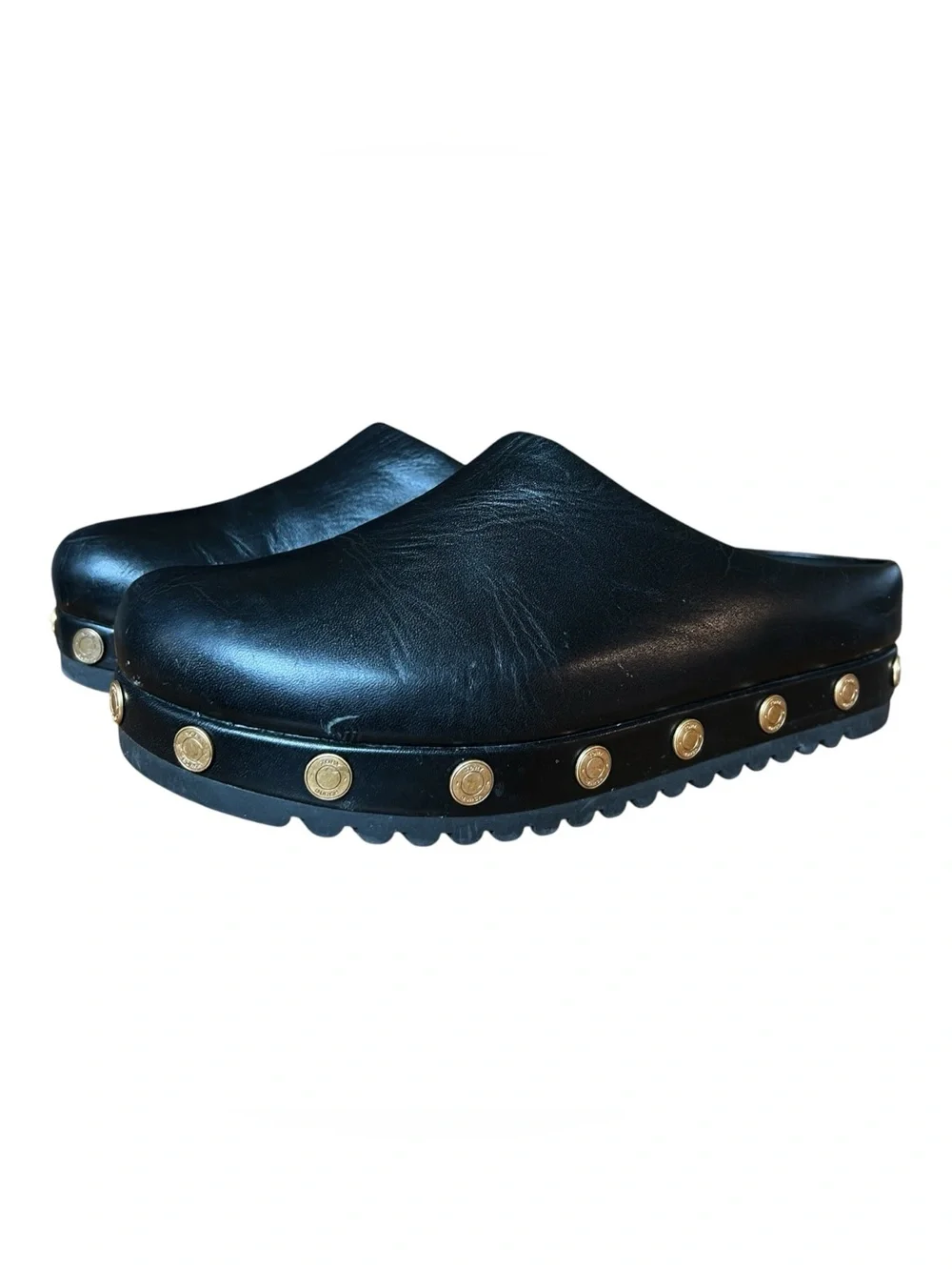 Tory Burch Leather Coin Studded Mule